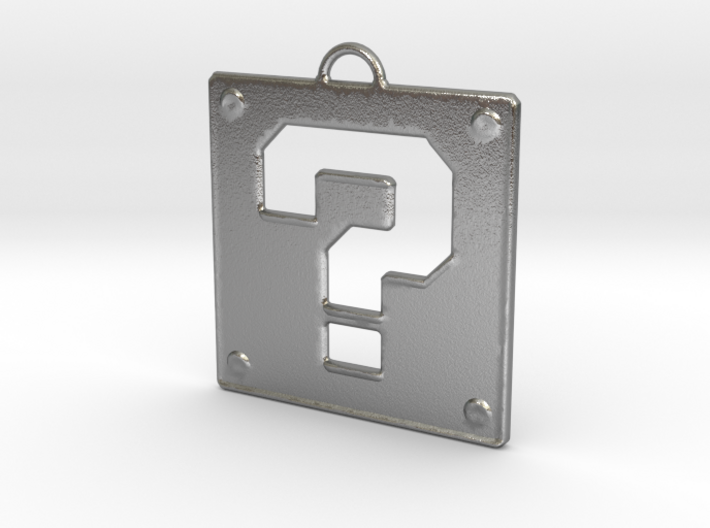 Mario Question Block Pendant 3d printed