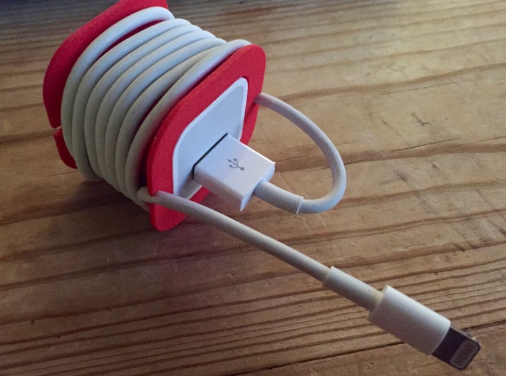 iPhone Charger Cord Spool 3d printed 