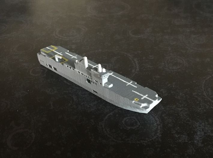 Mistral-class LHD, 1/1800 3d printed Painted sample 