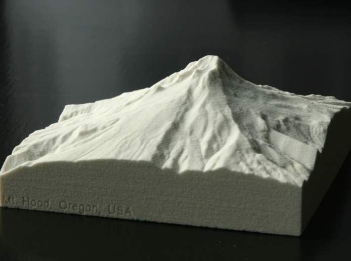 4'' Mt. Hood, Oregon, USA, Sandstone 3d printed Photo of actual model