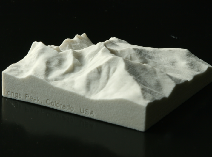 3'' Longs Peak, Colorado, USA, Sandstone 3d printed Photo of actual model