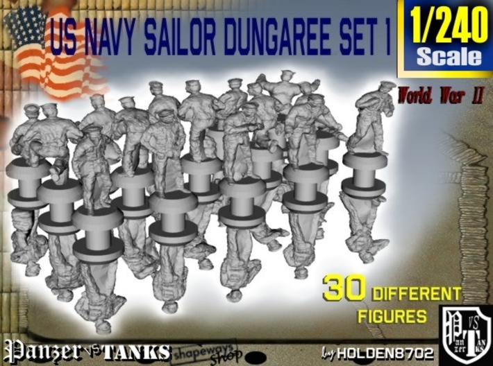 1-240 US Navy Dungaree Set 1 3d printed 