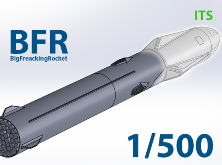 Big Freaking Rocket! Booster Interlocks w/ ITS 3d printed This is how the BFR looks with ITS on top