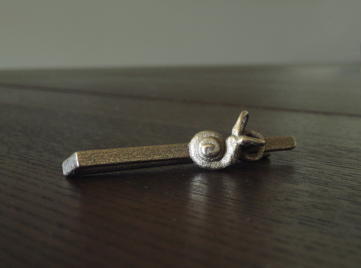 Anatomical Tie Clip with (Left) Cochlea 3d printed