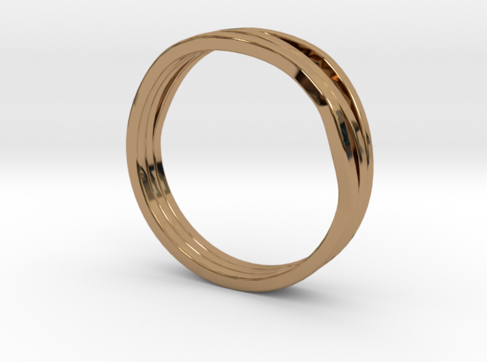 Wave Knuckle Ring 3d printed
