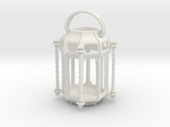 Lantern Octagon Oriental Medival Ironwork: Miniat 3d printed