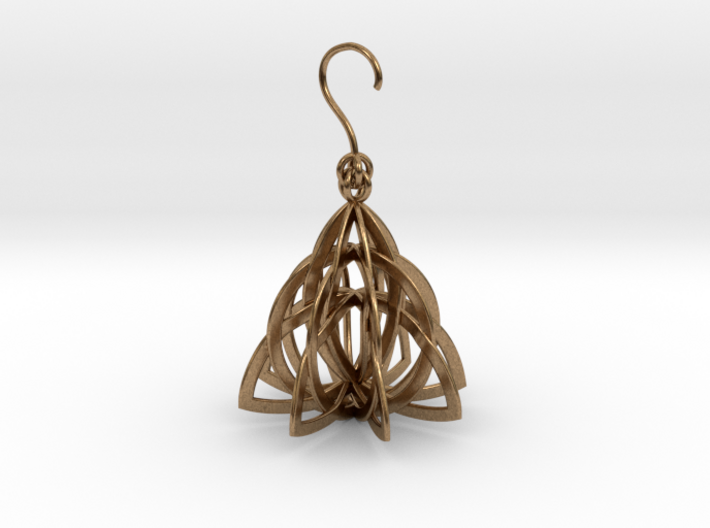 Celtic Knot Pyramid Earring 3d printed