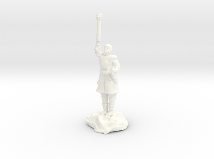 Human Cleric Zealot Of Pelor with Mace 3d printed 