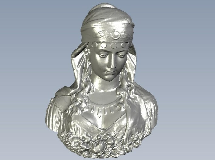 1/9 scale gypsy girl bust 3d printed