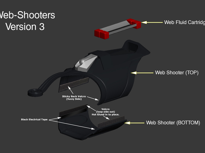 spiderman web shooter design