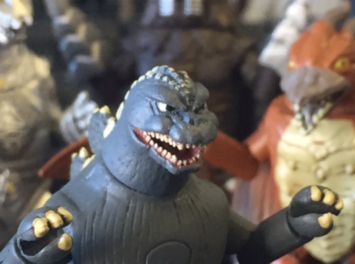Showa Godzilla Minimate head 3d printed This has been painted, the print you get will need to be painted by yourself. 