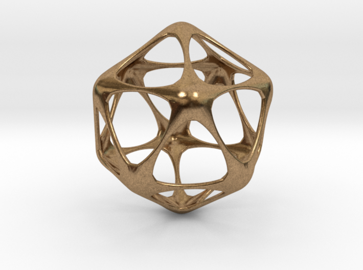 Icosahedron Pendant - Yin - Platonic Solids 3d printed Render - Icosahedron Pendant