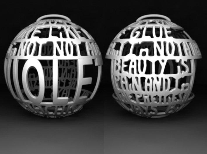Violet Quotaball 3d printed