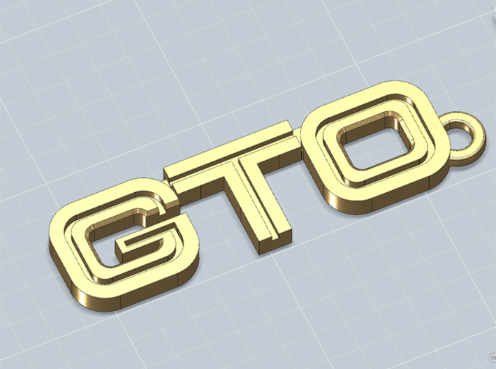 KEYCHAIN LOGO GTO CLASSIC 3d printed Keychain logo gto classic render
