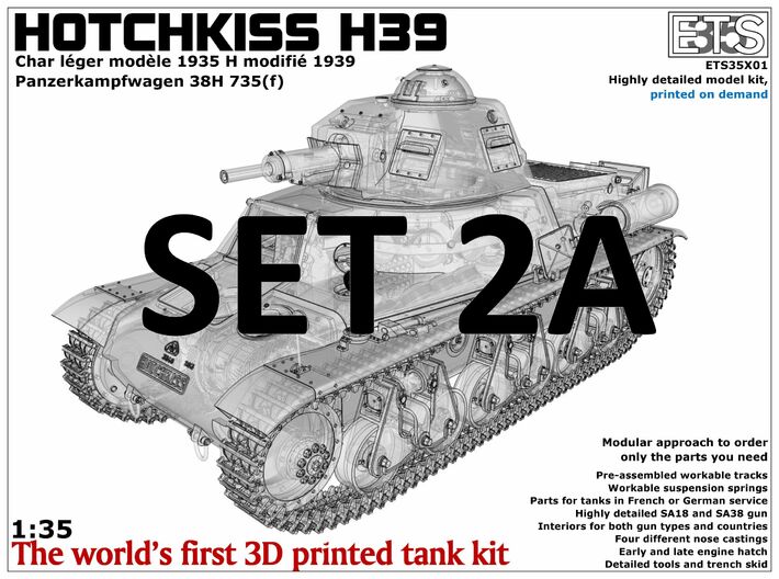 ETS35X01 Hotchkiss H39 - Set 2 option A - SA18 3d printed