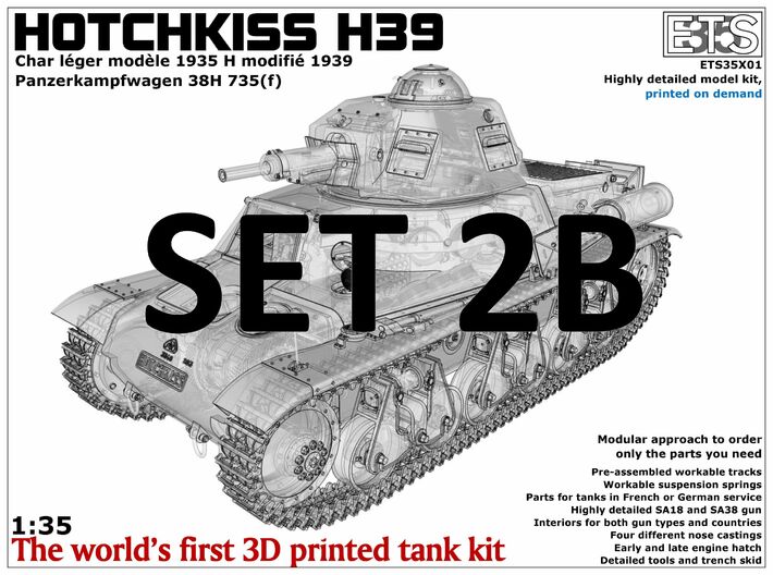 ETS35X01 Hotchkiss H39 - Set 2 option B - SA38 3d printed