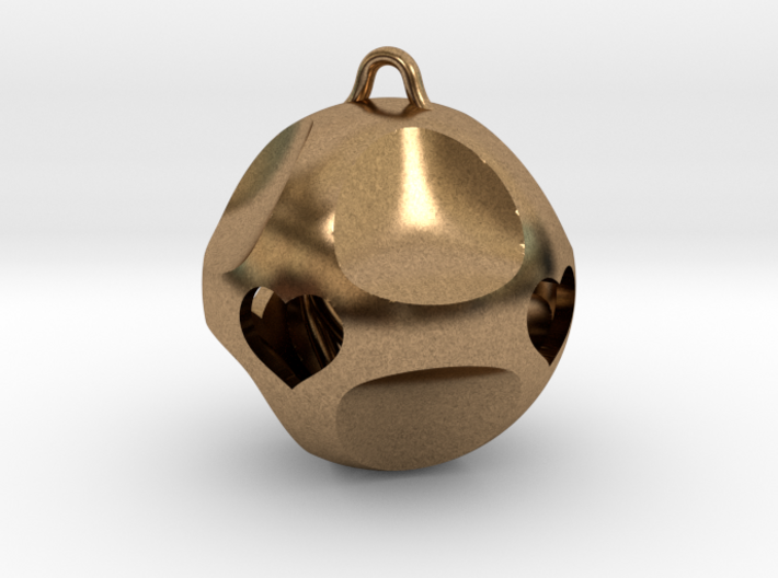 Ornament for Lovers with Hearts inside 3d printed