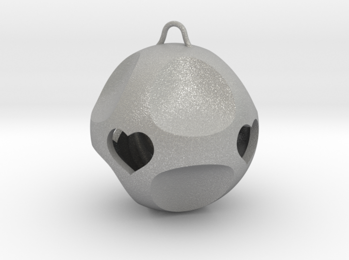 Ornament for Lovers with Hearts inside (large) 3d printed