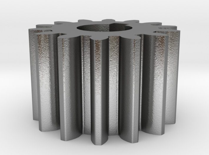 Cylindrical gear Mn=1 Z=14 AP20° Beta0° b=10 HoleØ 3d printed