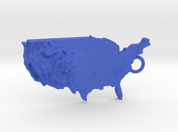 Usa Relief Map keychain 3d printed