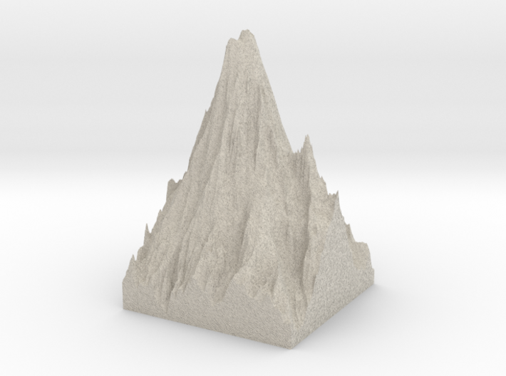 Model of Mount Rainier 3d printed