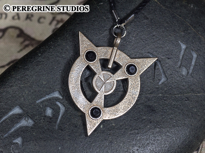 Pendant - Amulet of Articulation 3d printed Stainless Steel