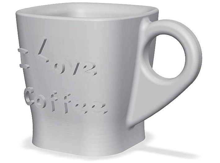 Coffee Cup - I Love Coffee 3d printed