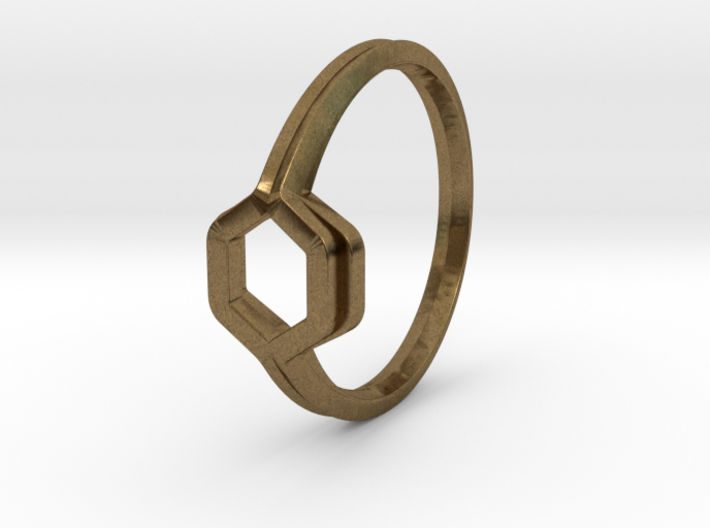 Honey Duo, Ring US size 8, d=18,2mm 3d printed