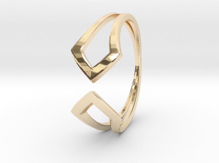 HIDDEN HEART Smooth, ring US size 10.5 , d=20,2mm 3d printed
