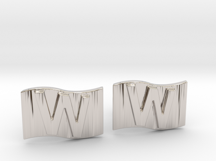 Chicago Cubs W Flag Cufflinks 3d printed