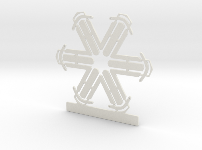 Customizable Sled Snowflake Ornament 3d printed