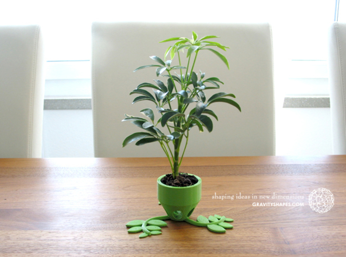 Small Plant Pot (short) 3d printed Own print with green PLA.