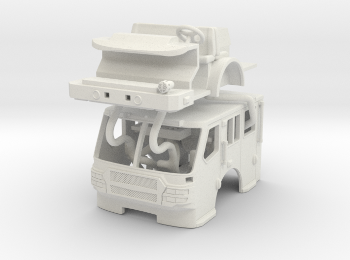 1/64 E-One Quest Flat Roof cab 3d printed