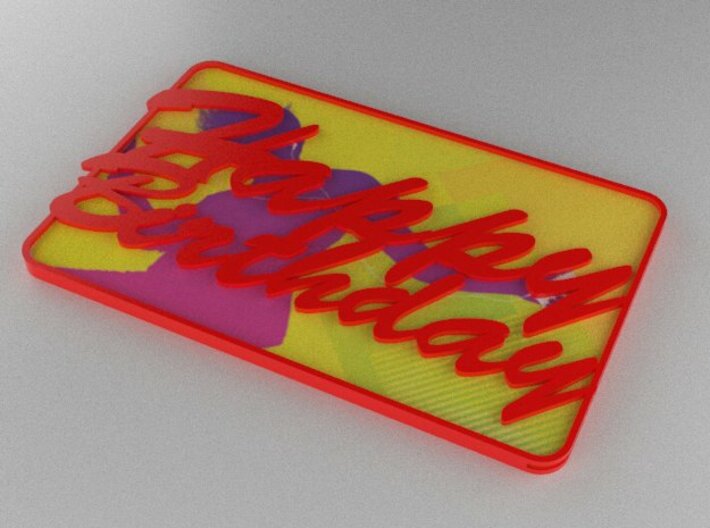 Gift Card Holder Happy Birthday 3d printed