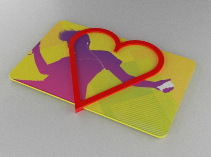 Gift Card Holder Heart 3d printed