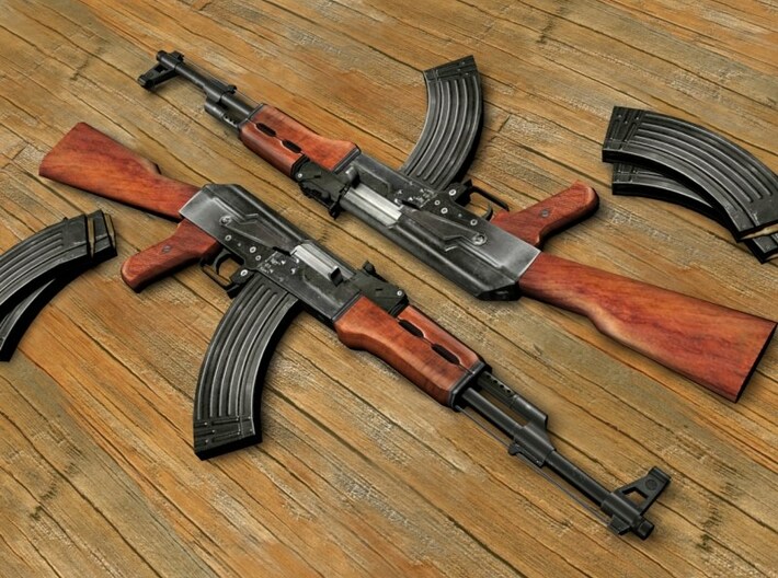 1/18 scale Avtomat Kalashnikova AK-47 rifles x 5 3d printed 