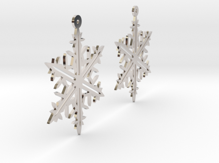 Snowflake Earring Model B 3d printed