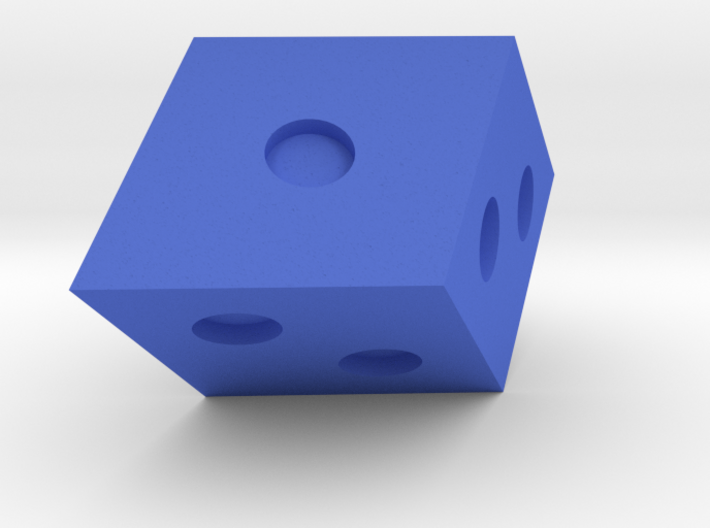 Rhombohedral D6 3d printed