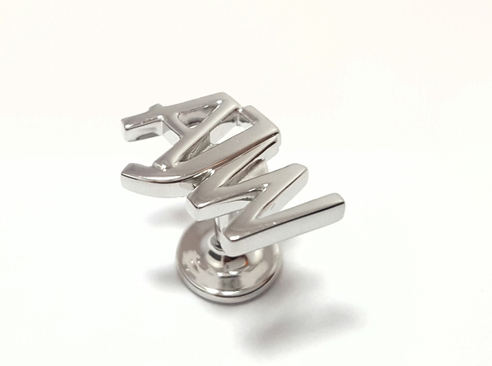 Personalised monogrammed cufflinks 3d printed personalised monogrammed cufflinks polished sterling silver