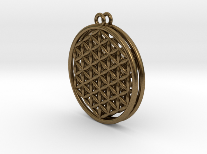 Flower Of Life Earrings .8&quot; 3d printed
