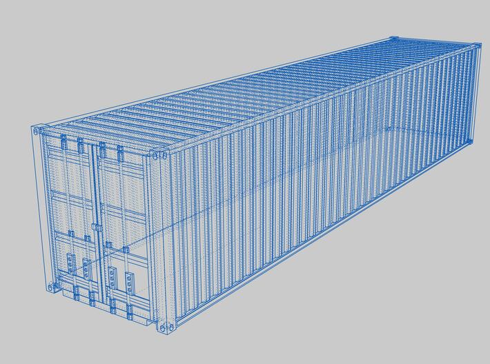 1/72 scale 40 ft Shipping Container ISO 3d printed 