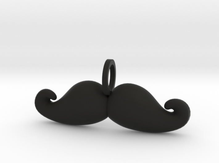 Mustache Pendant v2 3d printed