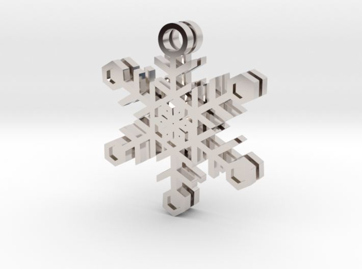 Ice Snowflake Earrings 3d printed