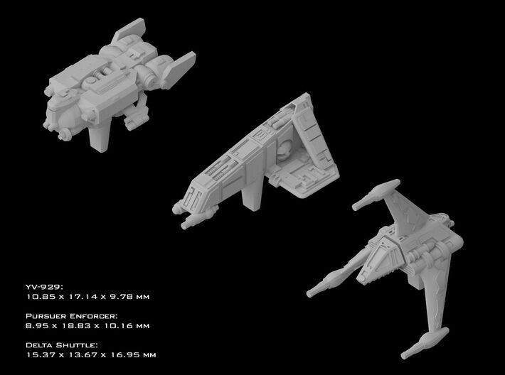 (Armada) Civilian Gunships Set I 3d printed