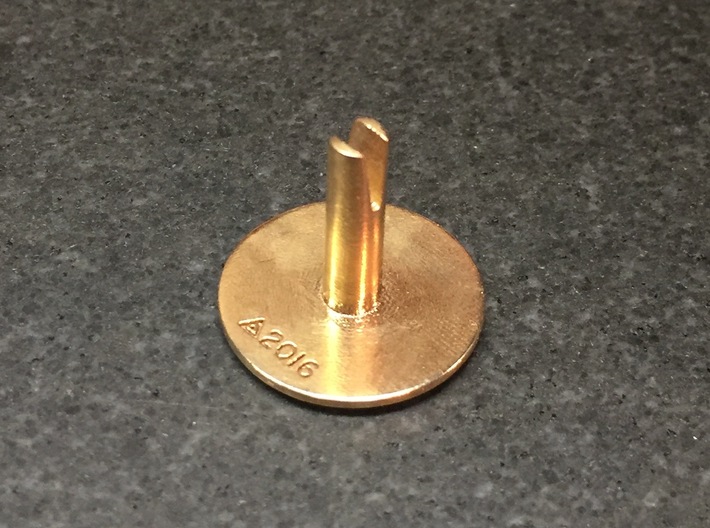 State Survey Station 3d printed Raw Bronze as received from Shapeways
