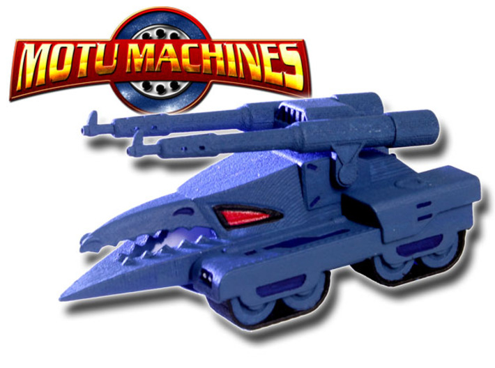 MOTU Machines Series - Destructo Tank V1 3d printed Painted Prototype printed in White Strong &amp; Flexible Polished