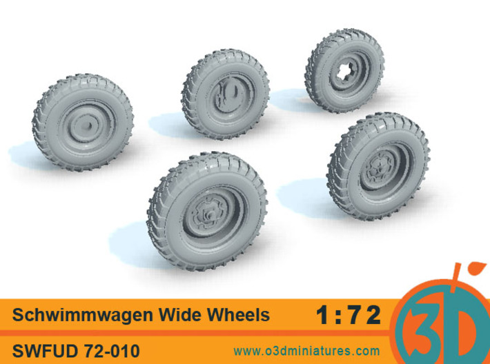 Schwimmwagen Wide Wheels 1/72 scale SWFUD-72010 3d printed