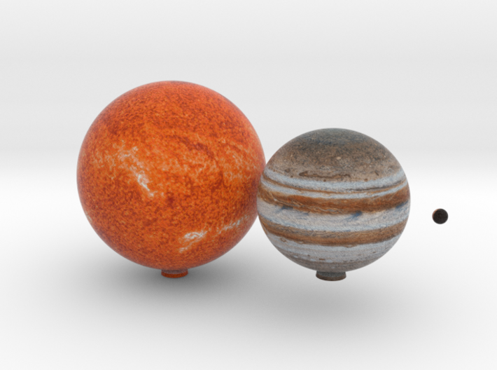 Proxima Centauri system &amp; Jupiter to scale. 3d printed