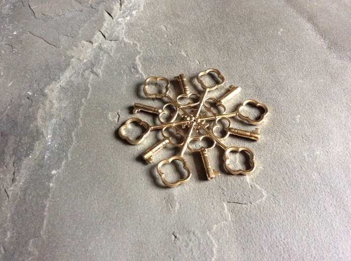 Snowflake Key Decoration 3d printed