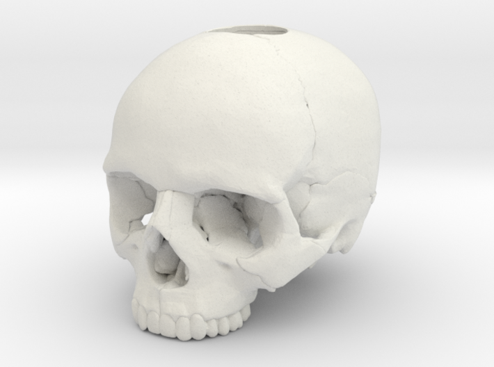 30mm 1.18in Keychain Skull (8mm/0.31in hole) 3d printed